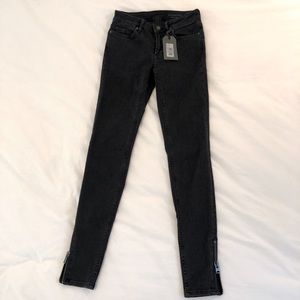ALL SAINTS Black Washed-look Skinny Jeans
